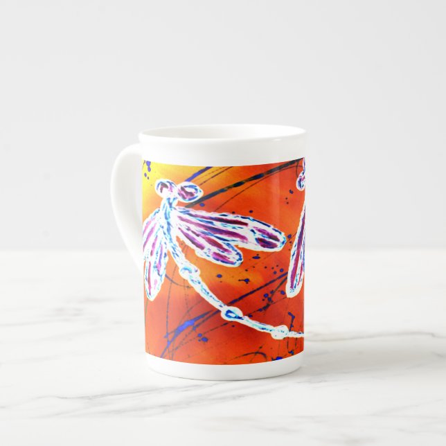 Taza De Porcelana Danza de libélula del Outback (Izquierda)