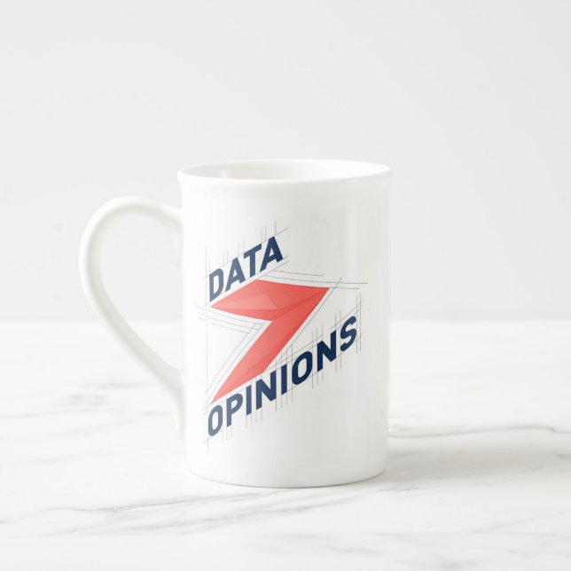 Taza De Porcelana DATA > OPINIONS Bone China Mug | Geek Coffee Cup (Izquierda)
