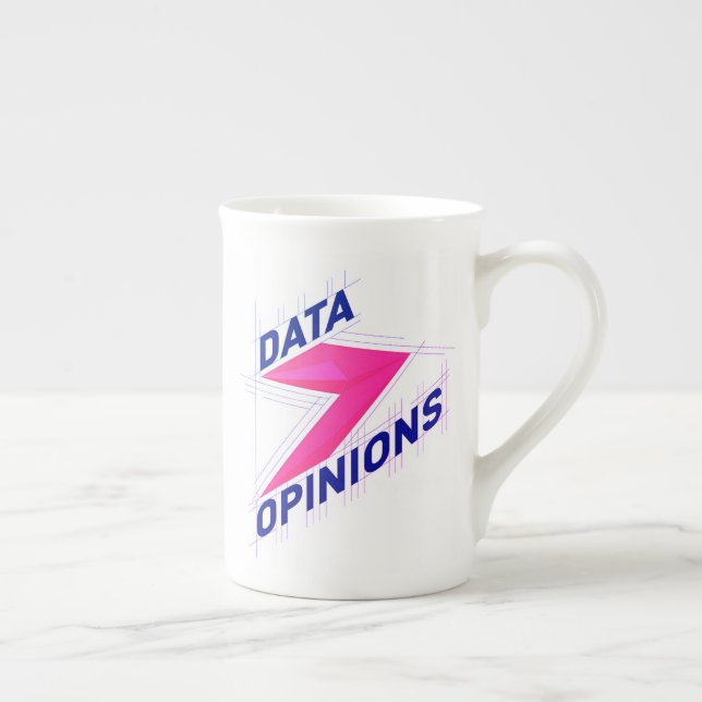 Taza De Porcelana DATA > OPINIONS | Geek Bone China Mug - Bright (Derecha)