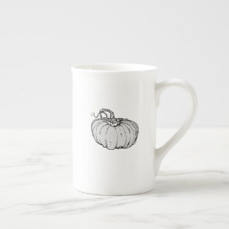 Taza de porcelana de calabaza de Halloween
