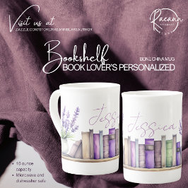 Taza de porcelana de estantería personalizada