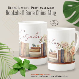 Taza de porcelana de estantería personalizada