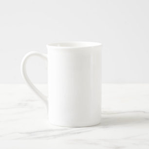 Taza de porcelana de hueso