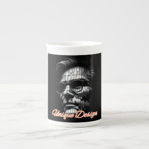 Taza de porcelana de hueso
