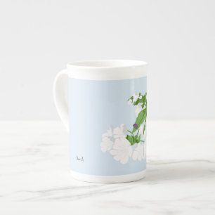 Taza de porcelana de hueso