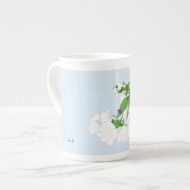 Taza de porcelana de hueso (Izquierda)