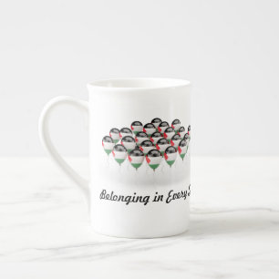 Taza de porcelana de hueso de China de globos de P