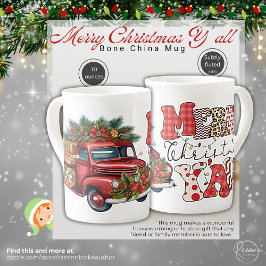 Taza de porcelana de hueso 'Feliz Navidad a todos'