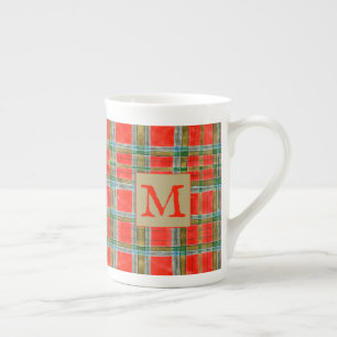 Taza de porcelana de hueso MAC BAIN TARTAN + Inici