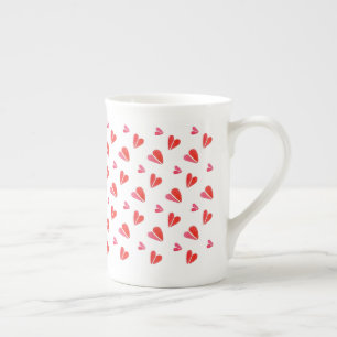 Taza de porcelana de hueso MINI HEARTS