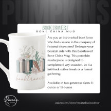 Taza de porcelana de hueso para amantes de los lib