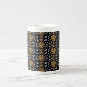 Taza De Porcelana Decoración artística azteca mexicana en casa