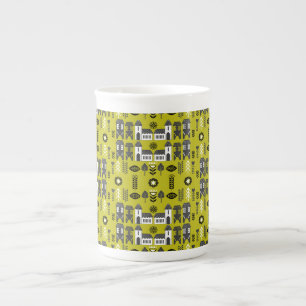 Taza De Porcelana Decoración de hogar escandinavo con mostaza cálida