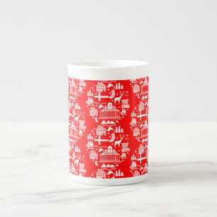 Taza De Porcelana Decoración de Navidades finlandeses tradicionales