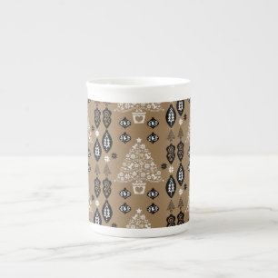 Taza De Porcelana Decoración del hogar de Navidades noruegos de oro