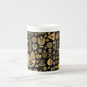 Taza De Porcelana Decoraciones navideñas escandinavas nórdicas