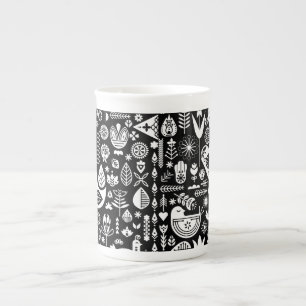 Taza De Porcelana Decoraciones navideñas nórdicas escandinavas