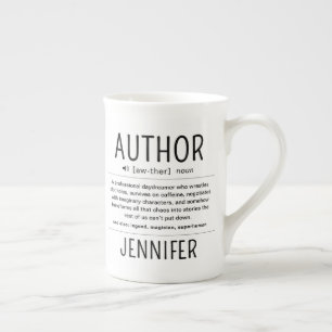 Taza De Porcelana Definición de autor escritor divertido personaliza