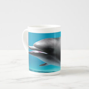Taza De Porcelana Delfín sonriente