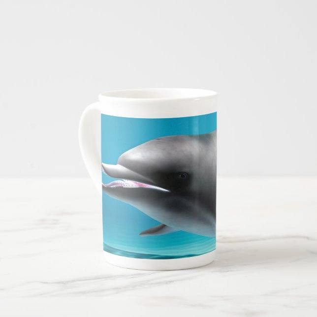 Taza De Porcelana Delfín sonriente (Izquierda)