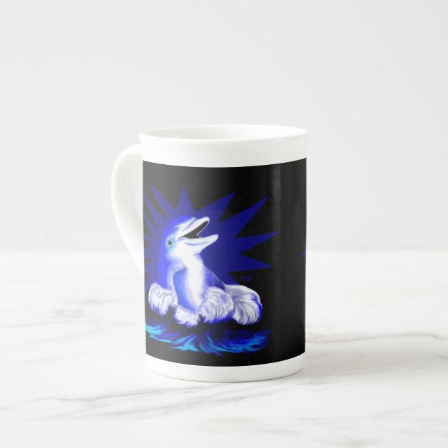 Taza De Porcelana Delfín sonriente (Izquierda)