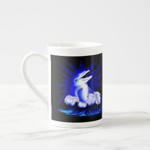 Taza De Porcelana Delfín sonriente