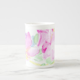 Taza De Porcelana Delicadas rosas rosas rosas óseas China Mug