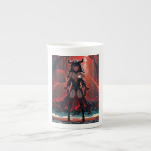 Taza De Porcelana Demonio con Contacto en Encrucijada, Anime Demonio