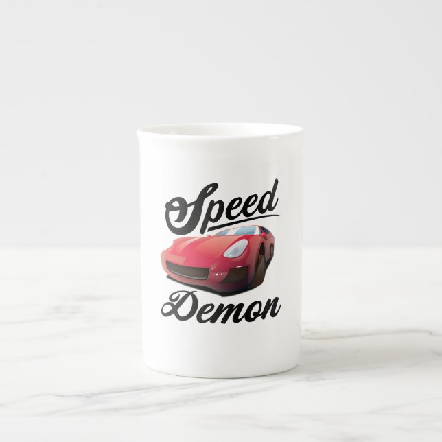 Taza De Porcelana Demonio de la Velocidad (Frente)