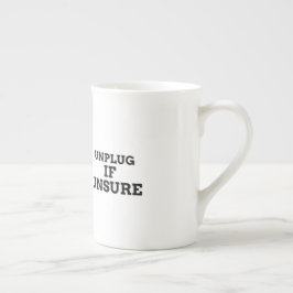 Taza De Porcelana Desenchufar si no está seguro