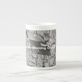 Taza De Porcelana Despierta Café Mañana