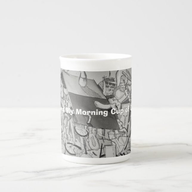 Taza De Porcelana Despierta Café Mañana (Frente)
