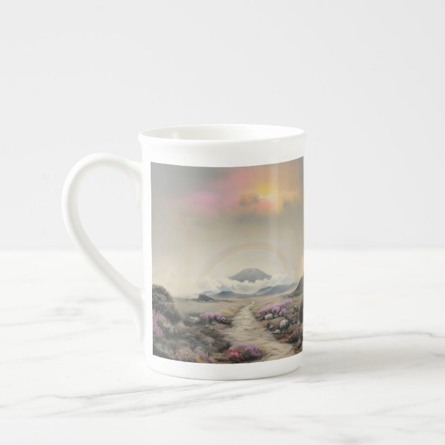 Taza De Porcelana Después de la lluvia (arte paisajístico de acuarel (Izquierda)
