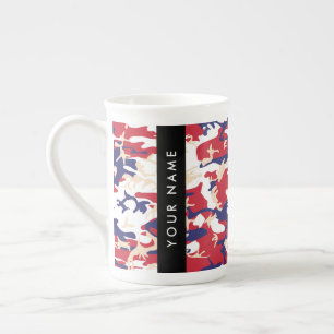 Taza De Porcelana Día de la Independencia Camuflaje Su nombre Person