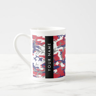 Taza De Porcelana Día de la Independencia Camuflaje Su nombre Person