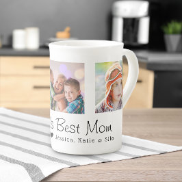 Taza De Porcelana Día de la Madre Mejor Mamá del Mundo 3 Fotos