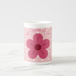 Taza De Porcelana Día de las Madres, Mejor Mamá del Mundo, Elegante,