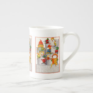 TAZA DE PORCELANA DIEZ SEÑORES UN HUESO DE SALIDA