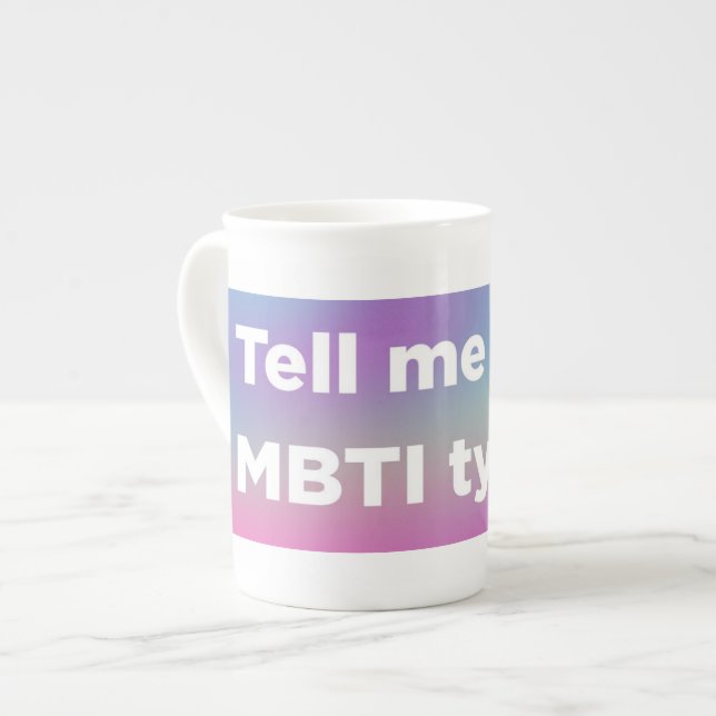 Taza De Porcelana Dígame su MBTI (Izquierda)