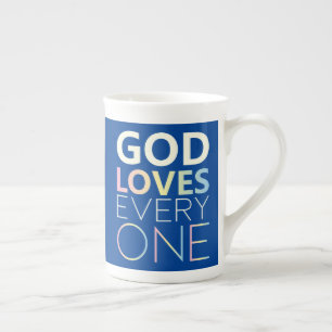 Taza De Porcelana Dios ama a todos