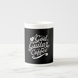 Taza De Porcelana Dios Guitarra Coffee Music Lover Gracioso Cristian