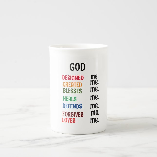 Taza De Porcelana "DIOS ME DISEÑÓ" ESPECIALIDAD Mug (Frente)