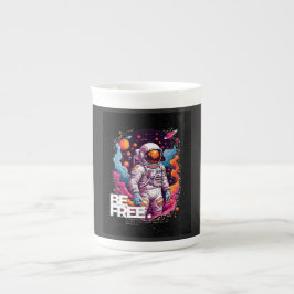 Taza De Porcelana Diseño Astronauta GRATUITO