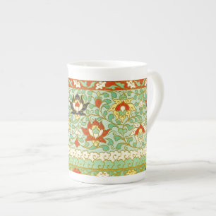 Taza De Porcelana Diseño chino de flores de Lotus