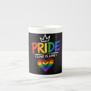 Taza De Porcelana Diseño de arcoíris del Orgullo LGBT