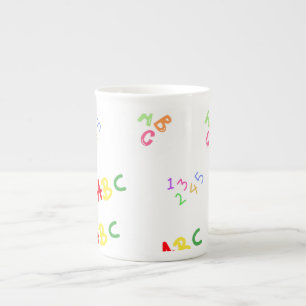 Taza De Porcelana Diseño de arte colorido de regreso a clases. 