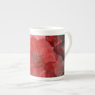 Taza De Porcelana Diseño de arte gráfico digital gris negro gris osc