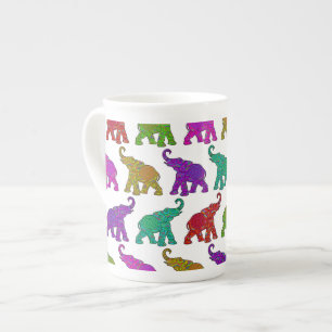 Taza De Porcelana Diseño de baldosas para el patrón Elephant Walk