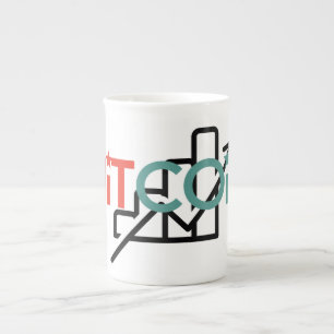 Taza De Porcelana "Diseño de estrellas de gráfico de crecimiento de