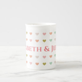 Taza De Porcelana Diseño de los corazones Pastel para personalizar